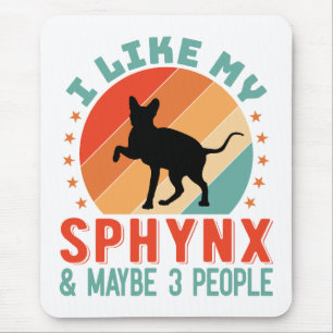 Canadian Hairless Sphynx Cat Owner Humour Mouse Pad