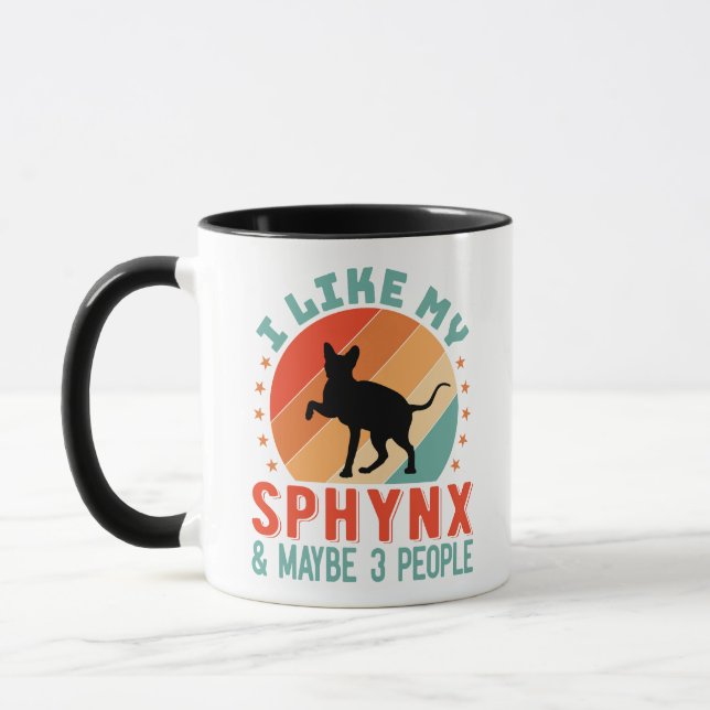 Canadian Hairless Sphynx Cat Owner Humour Mug (Left)