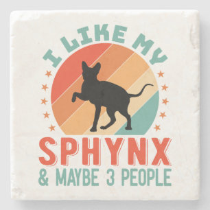 Canadian Hairless Sphynx Cat Owner Humour Stone Coaster