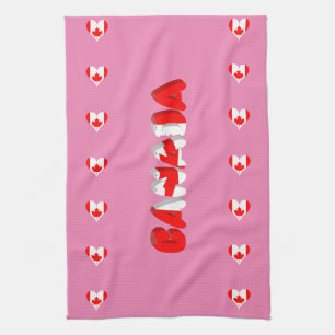 Canadian heart tea towel