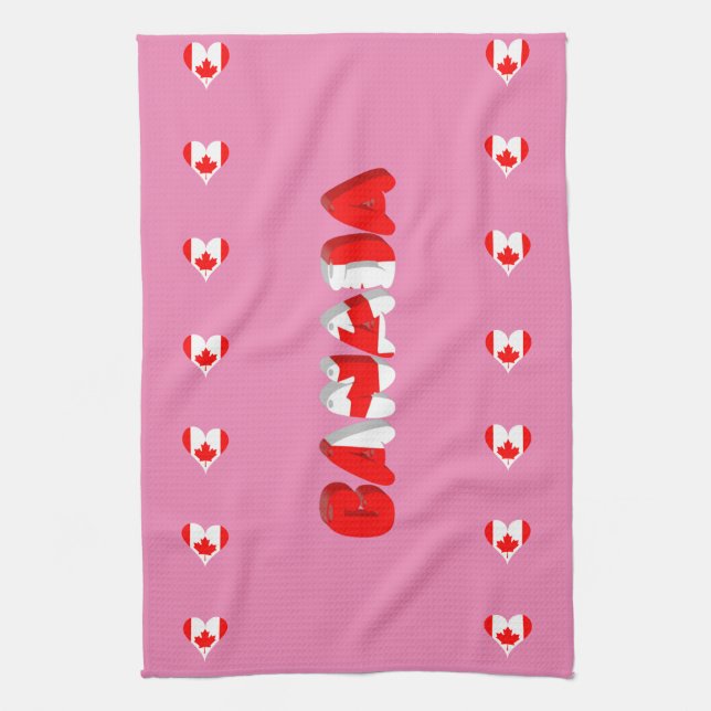 Canadian heart tea towel (Vertical)