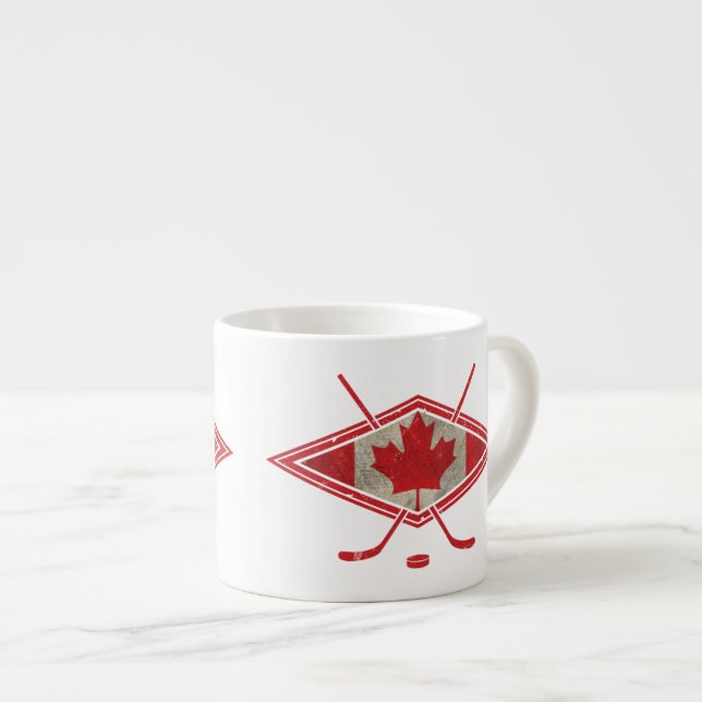 Canadian Hockey Flag Logo Mug (Front Right)