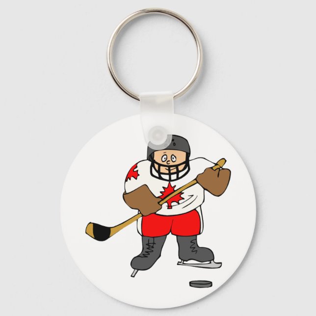Canadian Hockey Player Key Ring (Front)