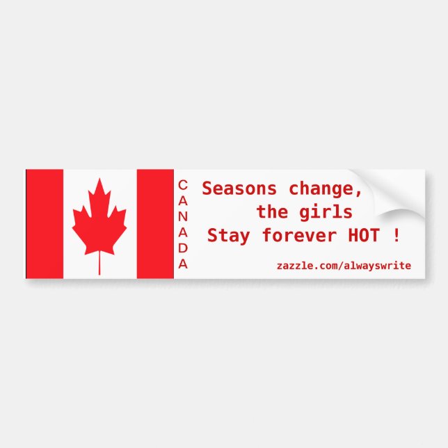 canadian hot girls bumper stickers (Front)