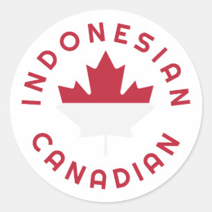 Canadian Indonesian Roots Classic Round Sticker