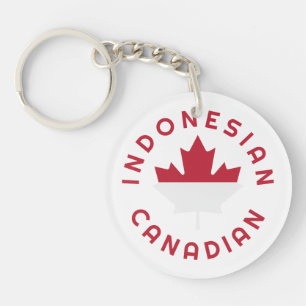 Canadian Indonesian  Roots Key Ring