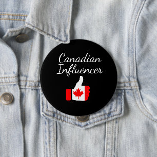 Canadian Influencer thumbs up Lighthouse route 10 Cm Round Badge