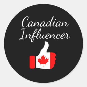 Canadian Influencer thumbs up Lighthouse route Classic Round Sticker