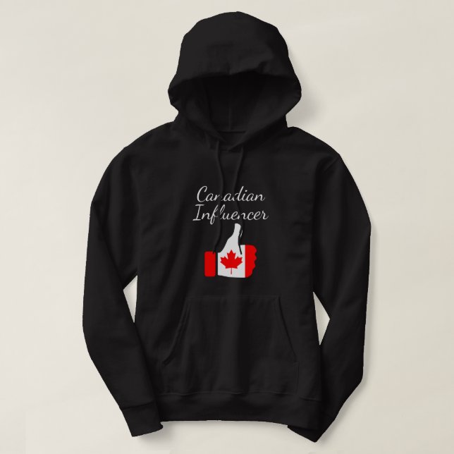 Canadian Influencer thumbs up Lighthouse route Hoodie (Design Front)