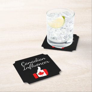 Canadian Influencer thumbs up Lighthouse route Paper Coaster