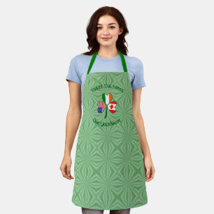 Canadian Irish American Flag Shamrock Personalised Apron