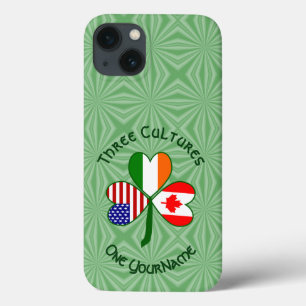 Canadian Irish American Shamrock Personalised  iPhone 13 Case