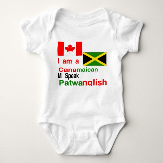 Canadian jamaican baby bodysuit (Front)