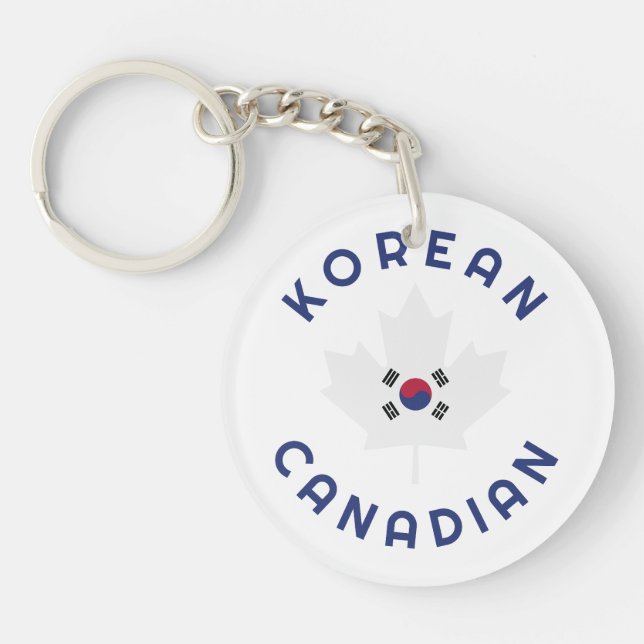 Canadian Korean Roots Key Ring (Front)