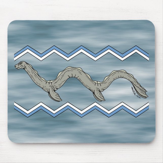 Canadian Lake Monster and Zigzags Mouse Pad (Front)