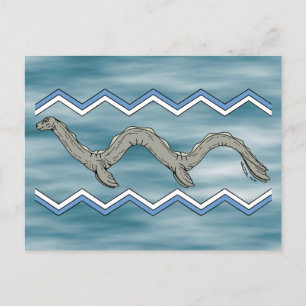 Canadian Lake Monster and Zigzags Postcard