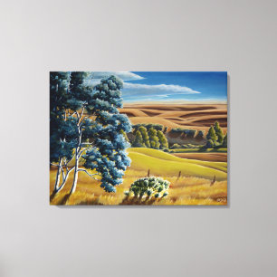 Canadian Landscape Foothills Painting Print Canvas
