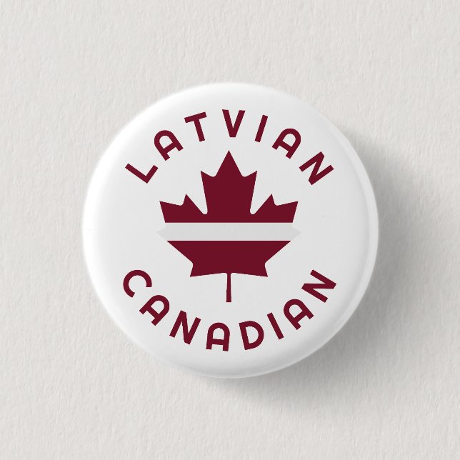 Canadian Latvian Roots 3 Cm Round Badge (Front)