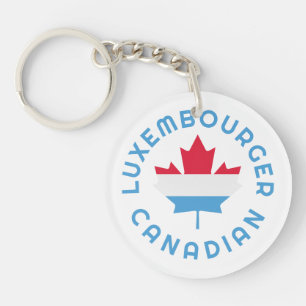 Canadian Luxembourger Roots Key Ring