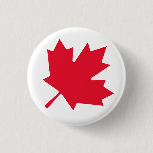 Canadian Maple Leaf 3 Cm Round Badge