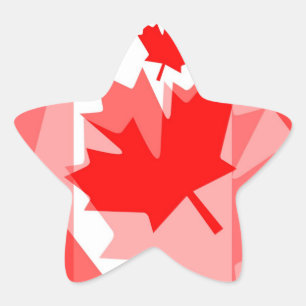 Canadian Maple Leaf all over Style CANADA Star Sticker