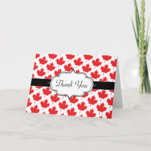 Canadian Maple Leaf Canada Day National Symbol Thank You Card