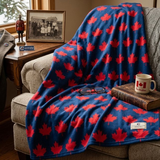 Canadian maple leaf. CANADA. Patriotic.  Fleece Blanket (Creator Uploaded)