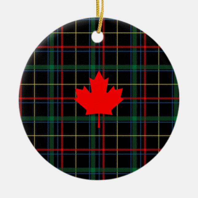 Canadian Maple Leaf Ceramic Ornament (Front)
