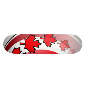 Canadian Maple Leaf Deck Skateboard