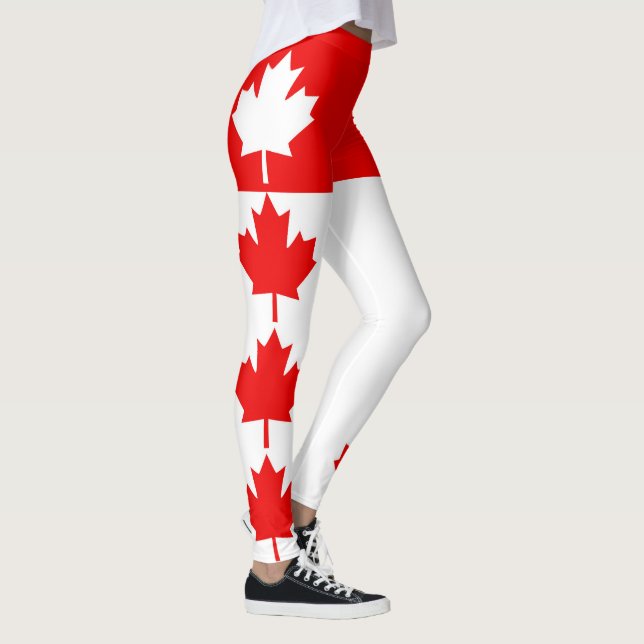 Canadian Maple Leaf Decor on Leggings (Right)