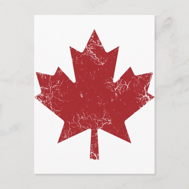 Canadian Maple Leaf (Distressed) Postcard (Front)