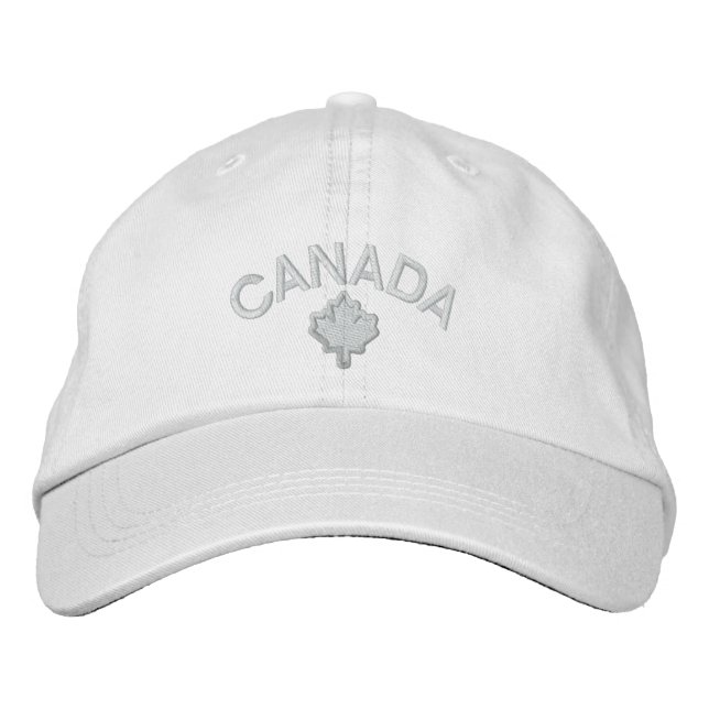 Canadian Maple Leaf Embroidery Canada Embroidered Hat (Front)