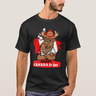 Canadian Maple Leaf Flag Funny Happy Canada Day D- T-Shirt