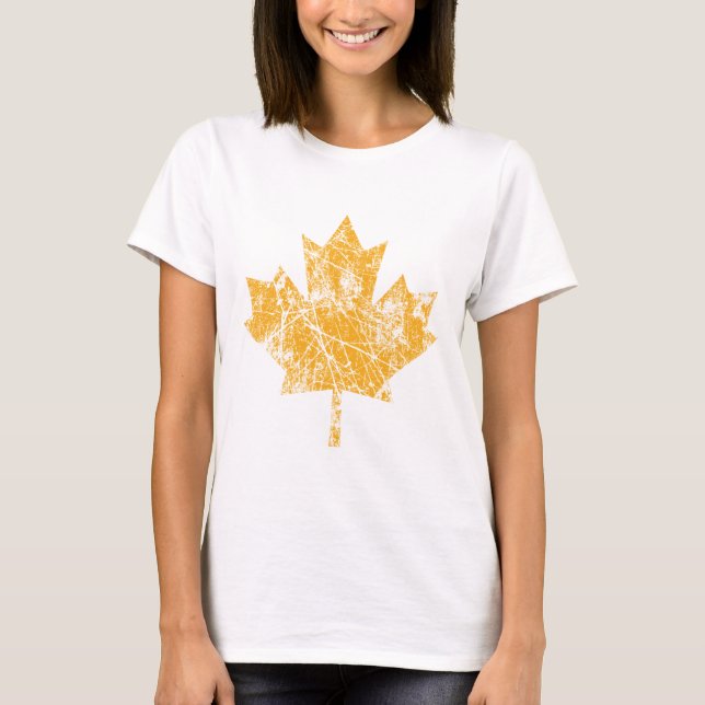 Canadian Maple Leaf Grunge Style CANADA T-Shirt (Front)