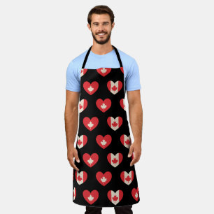 Canadian Maple Leaf, Hearts Apron