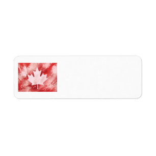 Canadian Maple Leaf Label Return Address Label
