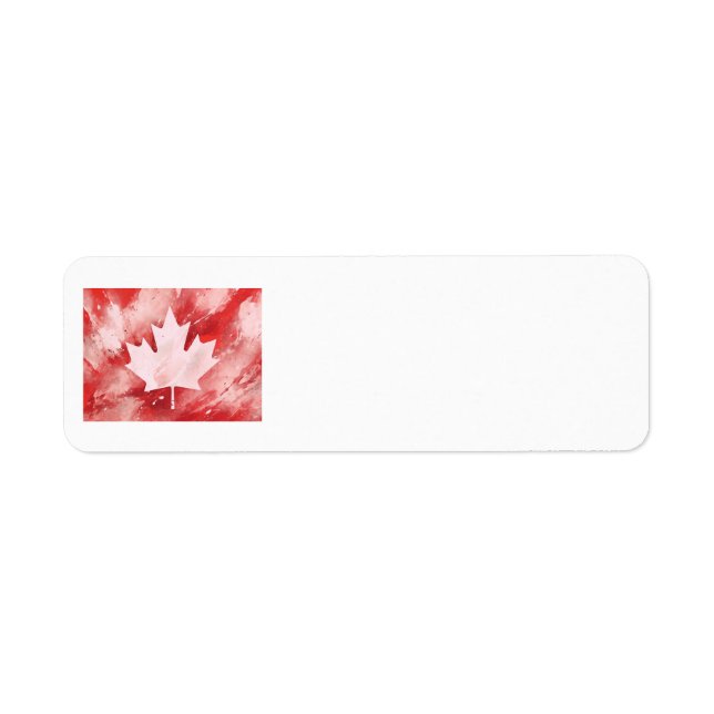 Canadian Maple Leaf Label Return Address Label (Front)