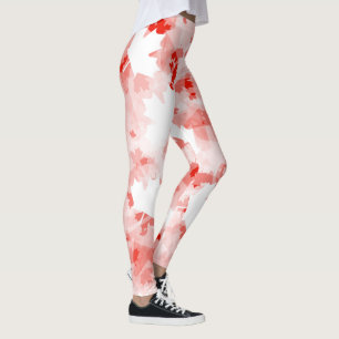 Canadian maple leaf leggings