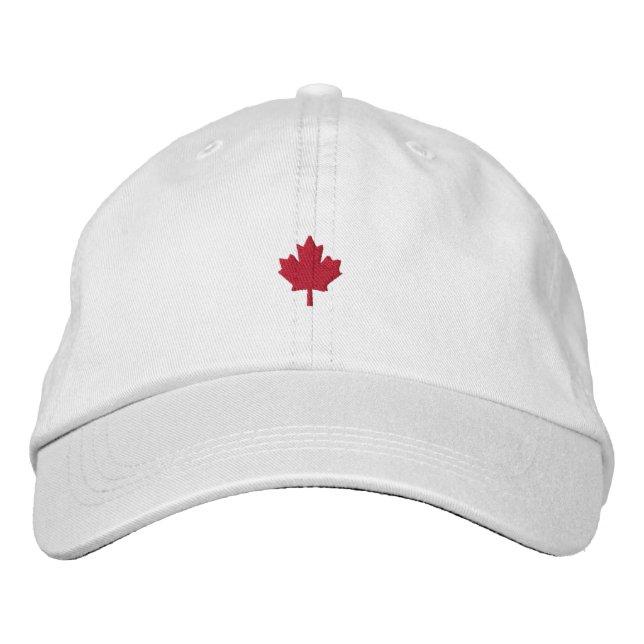 Canadian Maple Leaf Micro Embroidered Hat (Front)