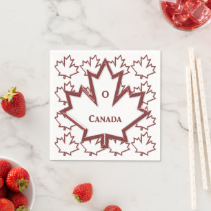 Canadian Maple Leaf Paper Napkins