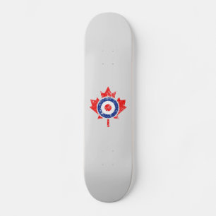 Canadian Maple Leaf Roundel Grunge Mod CANADA Skateboard