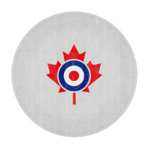 Canadian Maple Leaf Roundel Mod Badge Cutting Board