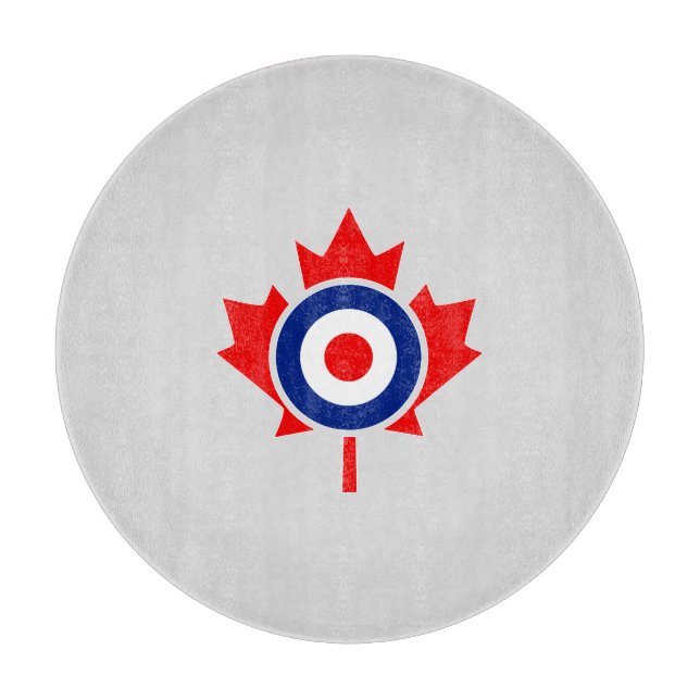 Canadian Maple Leaf Roundel Mod Badge Cutting Board (Front)