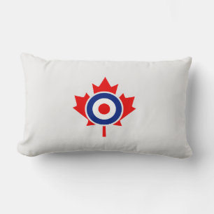 Canadian Maple Leaf Roundel Mod Badge Lumbar Cushion