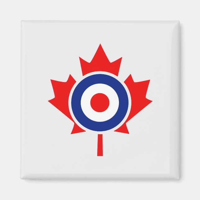 Canadian Maple Leaf Roundel Mod Badge Magnet (Front)