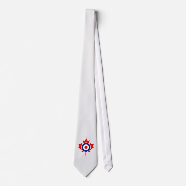 Canadian Maple Leaf Roundel Mod Badge Tie (Front)