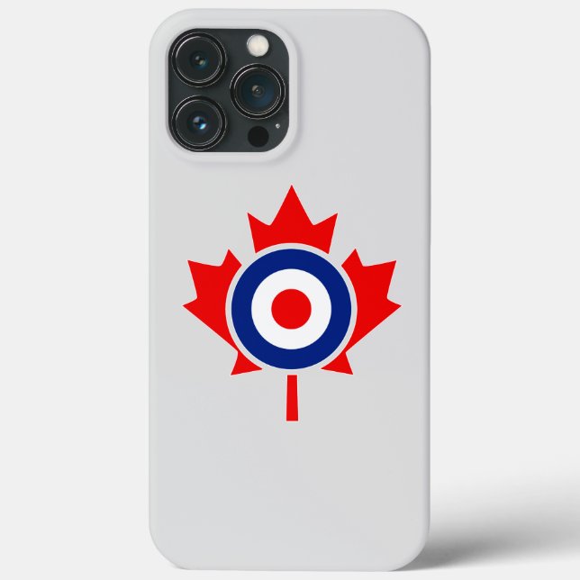Canadian Maple Leaf Roundel Mod BLUE Case-Mate iPhone Case (Back)