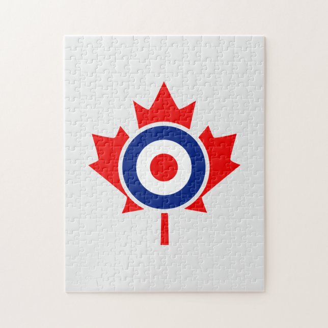 Canadian Maple Leaf Roundel Mod CANADA Jigsaw Puzzle (Vertical)