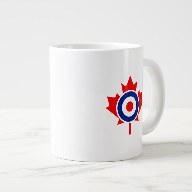Canadian Maple Leaf Roundel Mod CANADA Large Coffee Mug (Front Right)