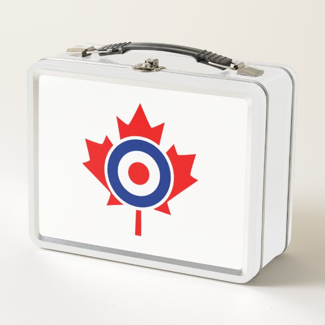 Canadian Maple Leaf Roundel Mod CANADA Metal Lunch Box (Front)